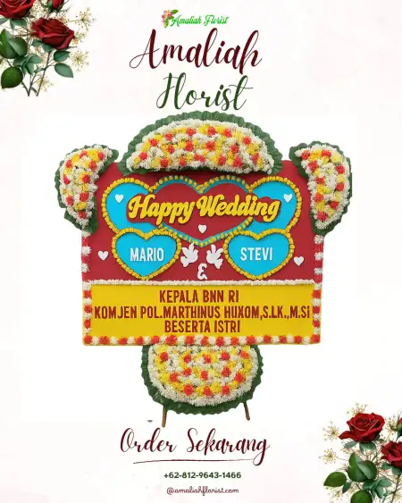 Papan Bunga Pernikahan Kutoanyar